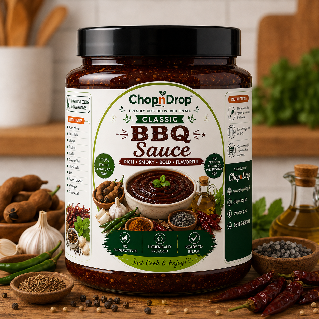 ChopnDrop Classic BBQ Sauce – Tangy, Spicy & Smoky-Style