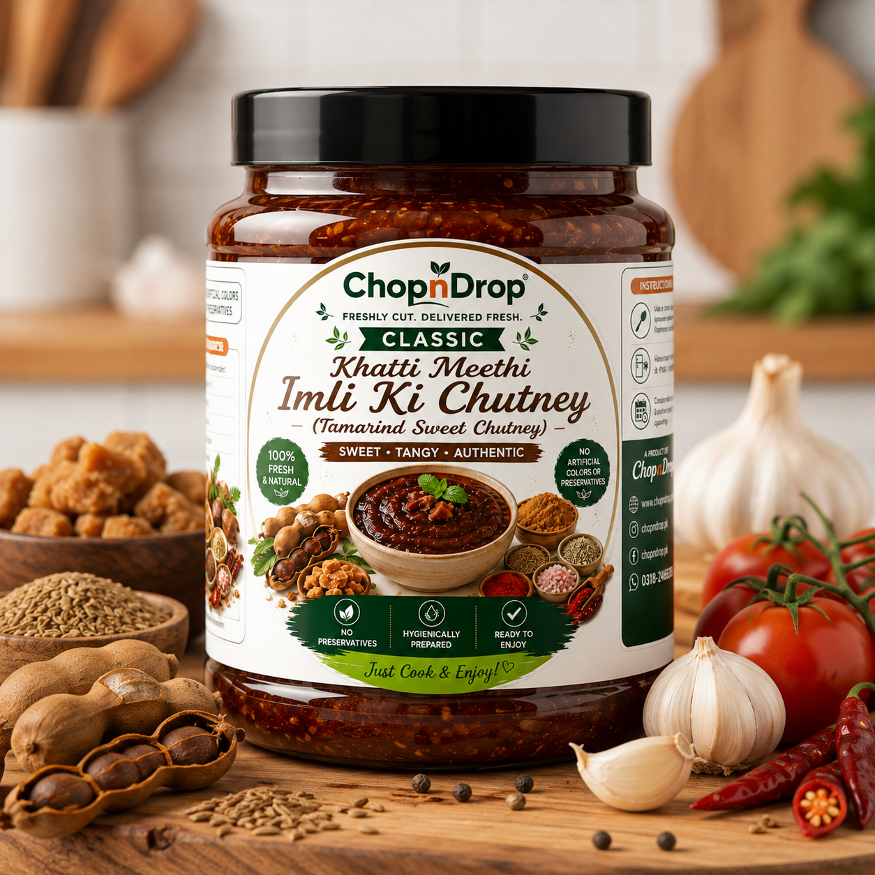 ChopnDrop Khatti Meethi Imli Ki Chutney – Sweet & Tangy Tamarind Chutney