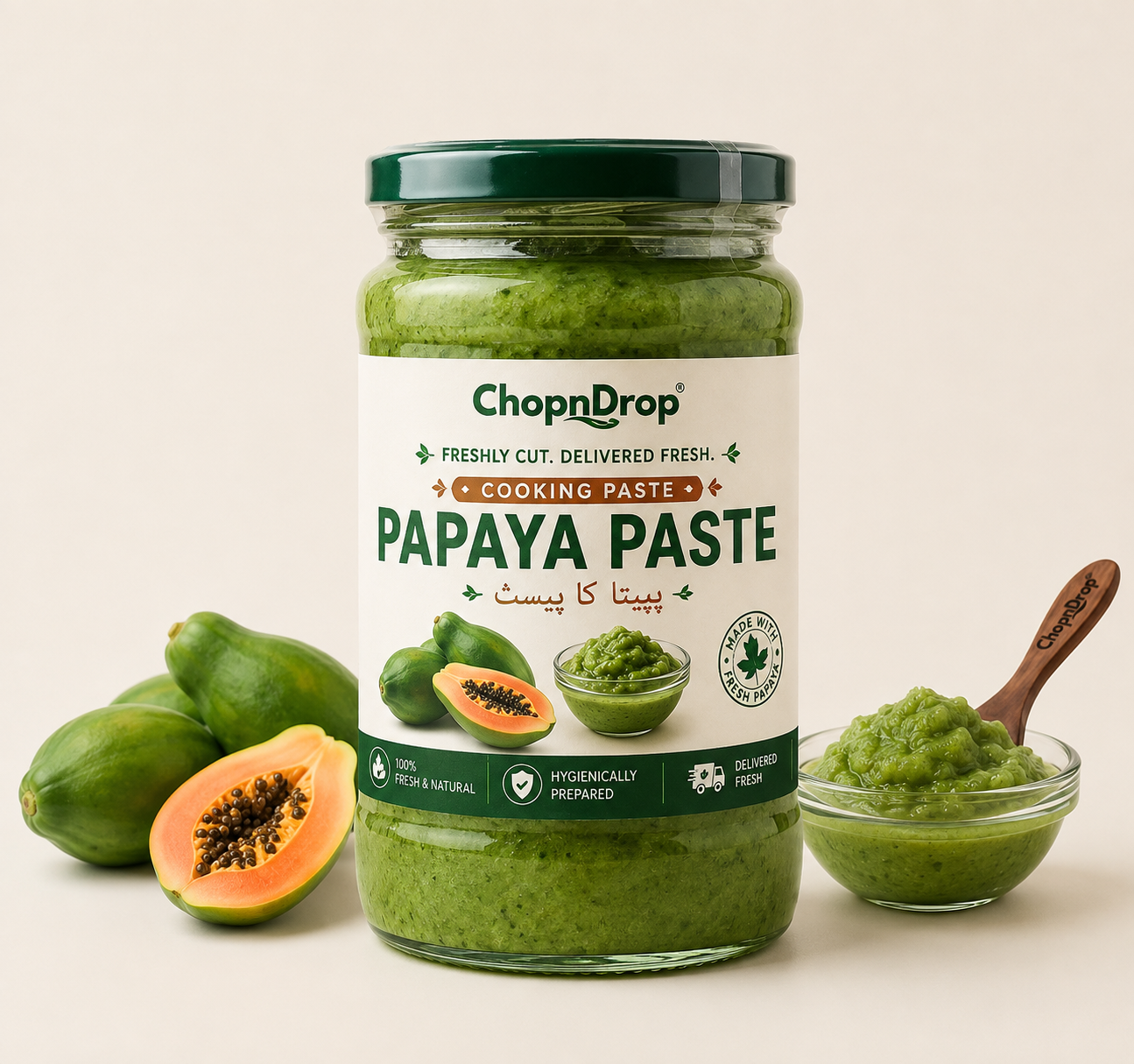 ChopnDrop Premium Green Papaya Paste – Fresh Cooking Paste