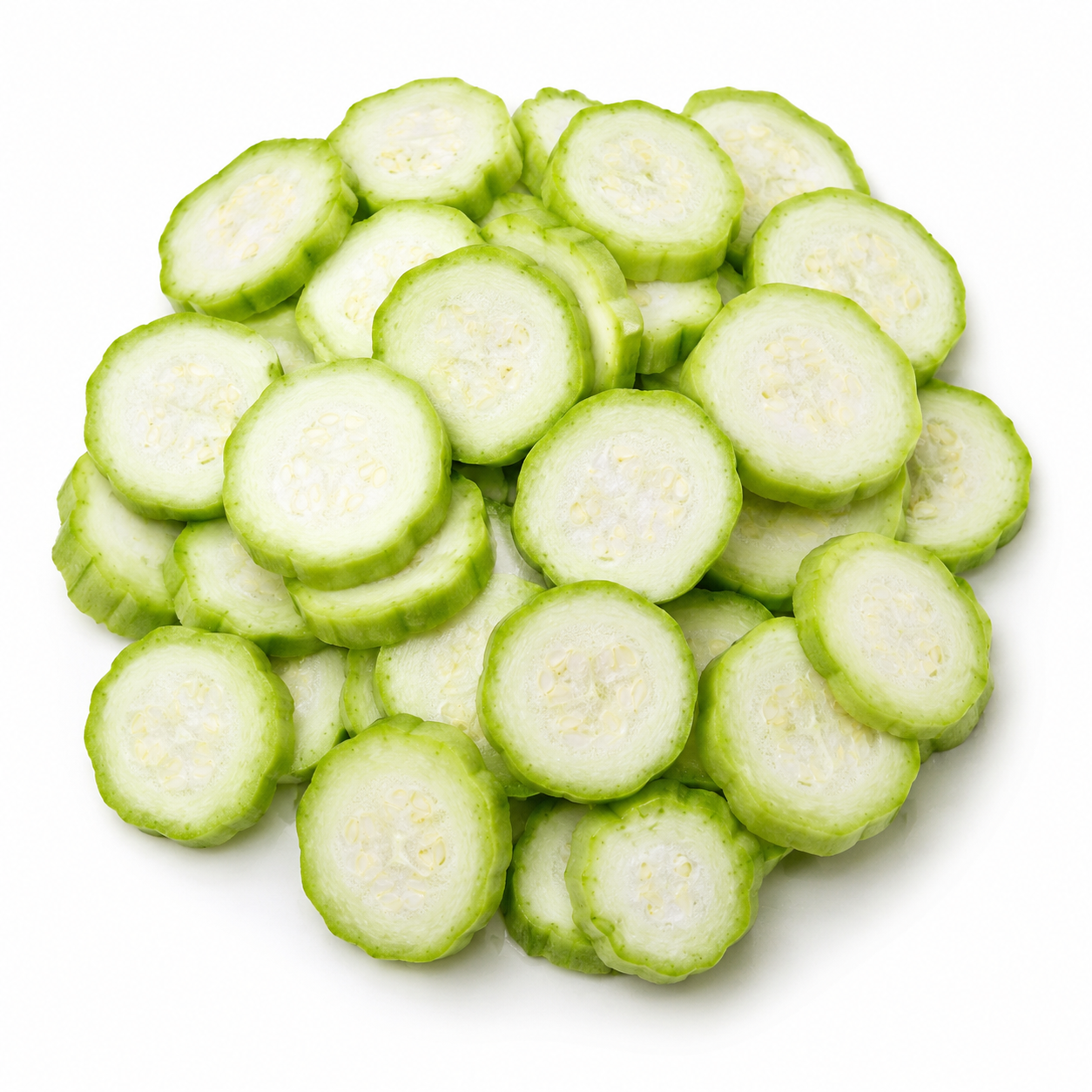 Fresh Peeled & Sliced Ridge Gourd (Turai) – Ready to Cook (500g)