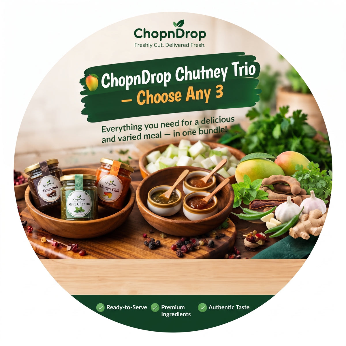 🥭 ChopnDrop Chutney Trio — Choose Any 3