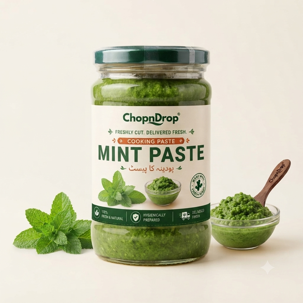 ChopnDrop Premium Mint Paste – Fresh Pudina Cooking Paste | 300g
