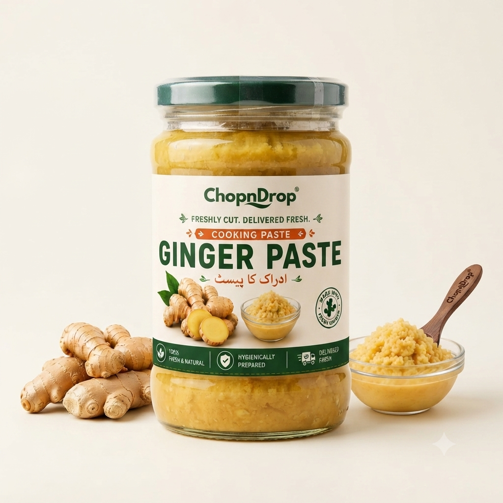 ChopnDrop Premium Ginger Paste – Fresh Cooking Paste | 300g