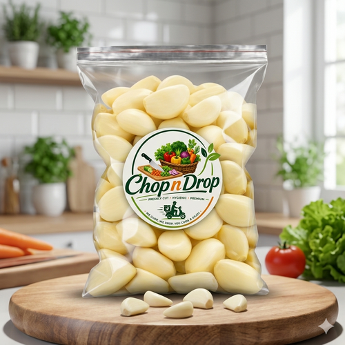Fresh Peeled Garlic (Lehsun) – Ready to Cook (200g)