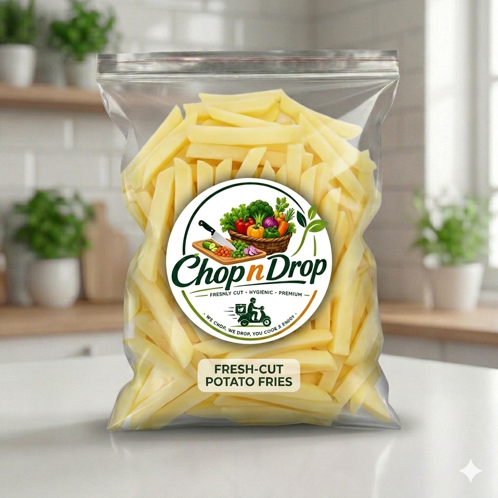Fresh Fries Cut Potatoes (Aloo Chips) – Ready to Fry (1-kg)